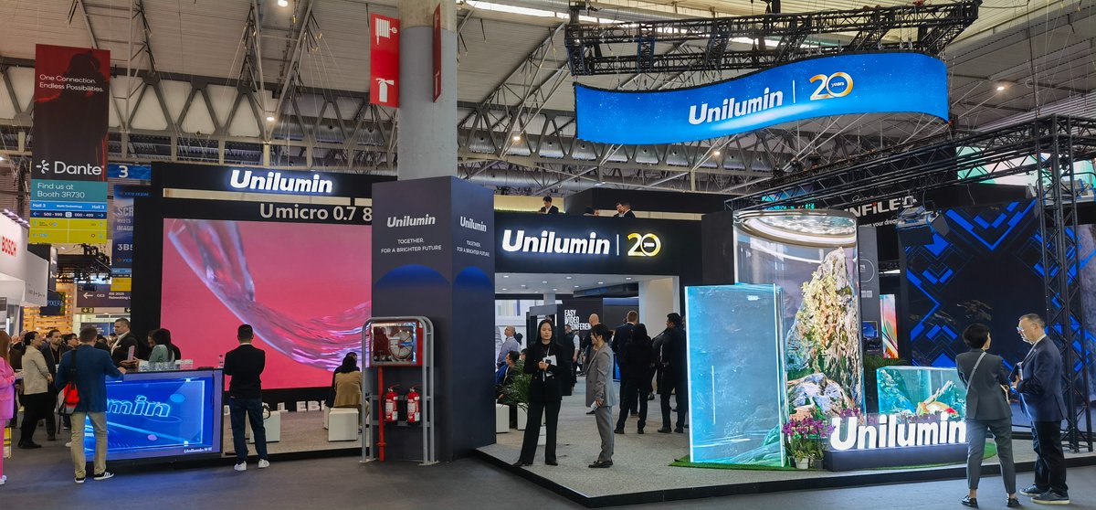 Kinglight08's tweet photo. Visual Feast with popular LED display brands at ISE 2024 #Absen #Unilumin #INFiLED #GLOSHINE https://t.co/iL5vjmZlig