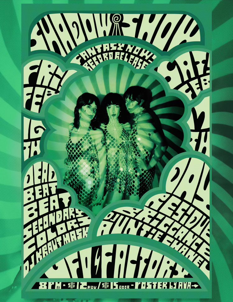 Shadow Show (@shadowshow_det) on Twitter photo COMING UP ~> Fantasy Now record release show ✨ a two night affair 2/16+ 2/17 <a href="/UFOFACTORY/">UFO FACTORY</a>
Advance tickets: eventbrite.com/e/801663215257… COMING UP ~> Fantasy Now record release show ✨ a two night affair 2/16+ 2/17 <a href="/UFOFACTORY/">UFO FACTORY</a>
Advance tickets: eventbrite.com/e/801663215257…