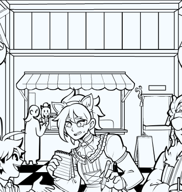 I am always so hesitant to do backgrounds cause the lineart always looks so lifeless compared to the characters 