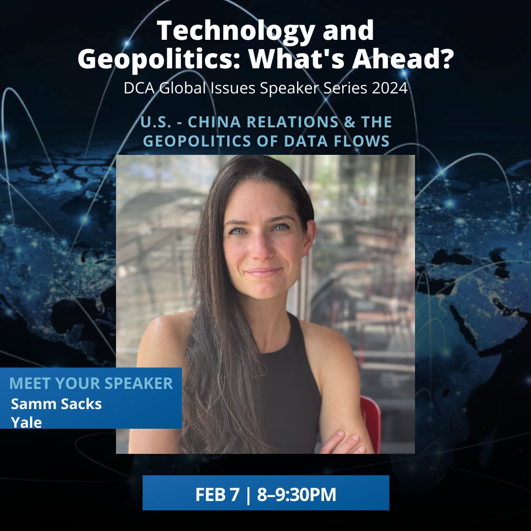 We are so excited <a href="/SammSacks/">Samm Sacks</a> will provide the final lecture of our series!

Learn why we should care about data.

Join us for a reception at 7:30 before the lecture at 8!

Virtual option available.

To register: bit.ly/4aDe62W

@dariendca
<a href="/TheDarienite/">Darienite</a>
<a href="/DarienTimes/">The Darien Times</a>