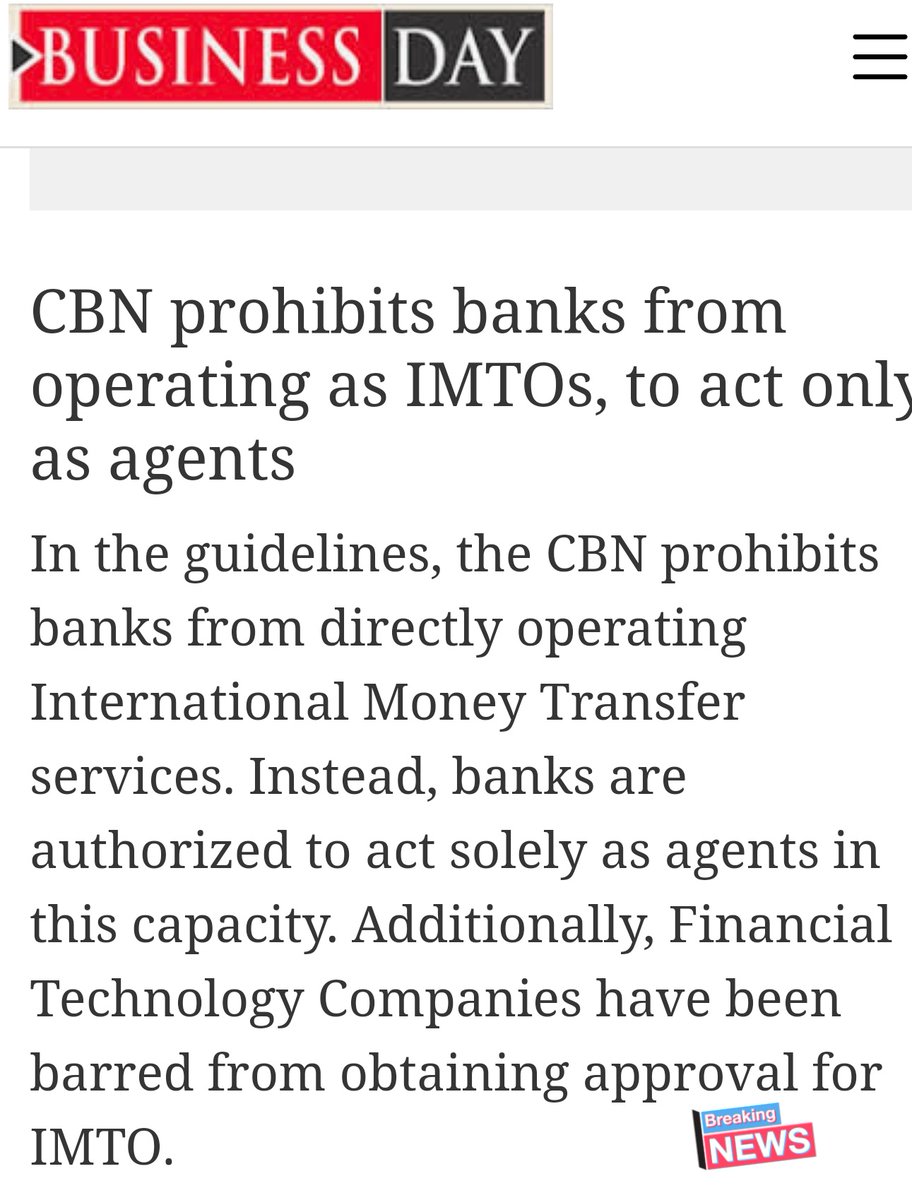 Hedriz_faji's tweet photo. @OpeBee @zbnfam @annie_etc_ I think fin techs might also be barred from operating as IMTO..." https://t.co/KzWzN2rJh4