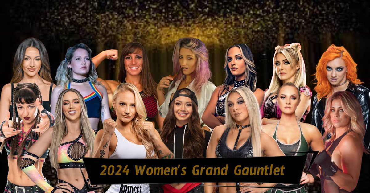 PWCUniversal's tweet photo. The field for the 2024 Women's #GrandGauntlet! (Minus a few surprises) https://t.co/VjNxkXCduc