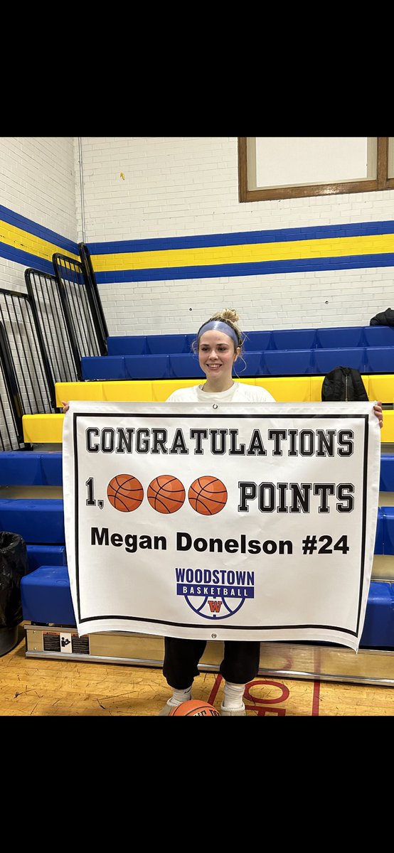 Coach Straughn (@woodiesgirlsbb) on Twitter photo CONGRATS to Megan Donelson on her 1,000th career point as a junior in a win against Pennsville tonight!
I always say, “there’s nobody better”, and there really isn’t!
Now let’s starting chipping away at the school record, what do you think… <a href="/MeganDonelson/">Megan Donelson</a>? 💙🏀
#sobb CONGRATS to Megan Donelson on her 1,000th career point as a junior in a win against Pennsville tonight!
I always say, “there’s nobody better”, and there really isn’t!
Now let’s starting chipping away at the school record, what do you think… <a href="/MeganDonelson/">Megan Donelson</a>? 💙🏀
#sobb