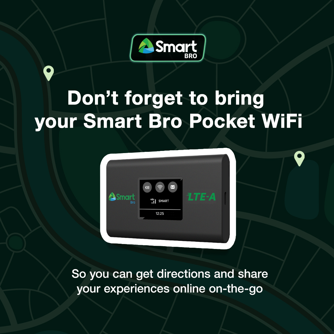 LiveSmart's tweet image. (2/2) Don't forget to bring your Smart Bro Pocket WiFi to stay connected wherever your adventures take you! 🌍 #SmartBro