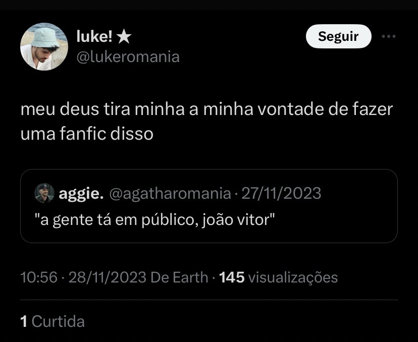 selena_queenty's tweet photo. @lukeromania ta mais q claro q o vídeo é ironia FANFIC, isso NUNCA iria acontecer!! vc só tá fazendo uma tempestade em copo d’água, inclusive vc msm fez ou faz fanfic com jao a única diferença é q ele postou e vc n https://t.co/nnyasBLh0s