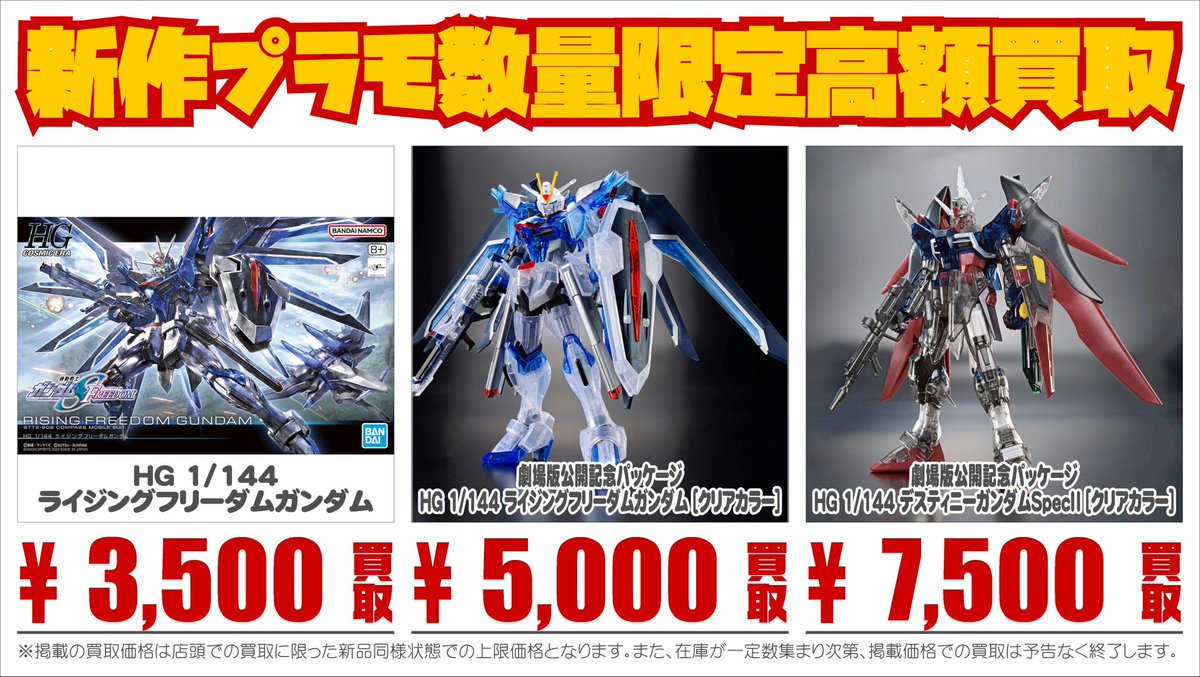 劇場版公開記念 HGライジングフリーダム&デスティニーSpecⅡ クリア