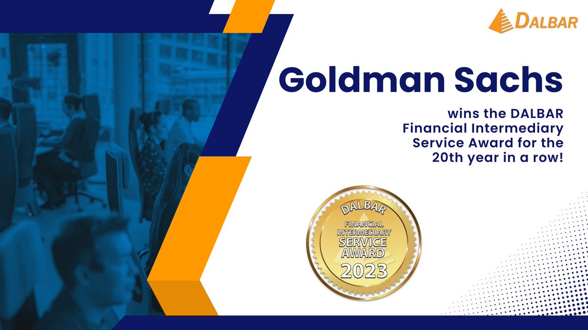 Congratulations to @GoldmanSachs for earning the DALBAR Financial Intermediary Service Award for the 20th year in a row! #CustomerService #FinancialServices #ServiceAward