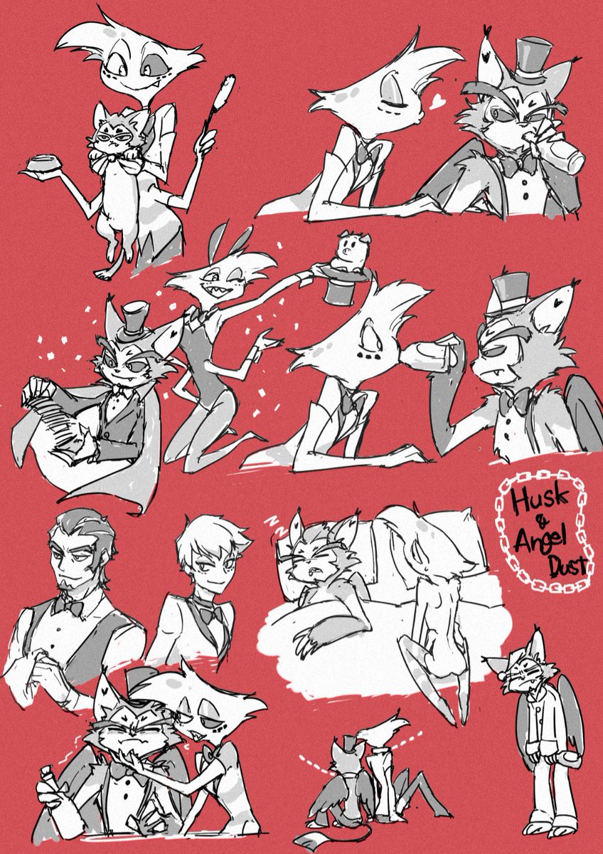 「ハズビン詰め #HazbinHotel #huskerdust 」|かゆうまのイラスト