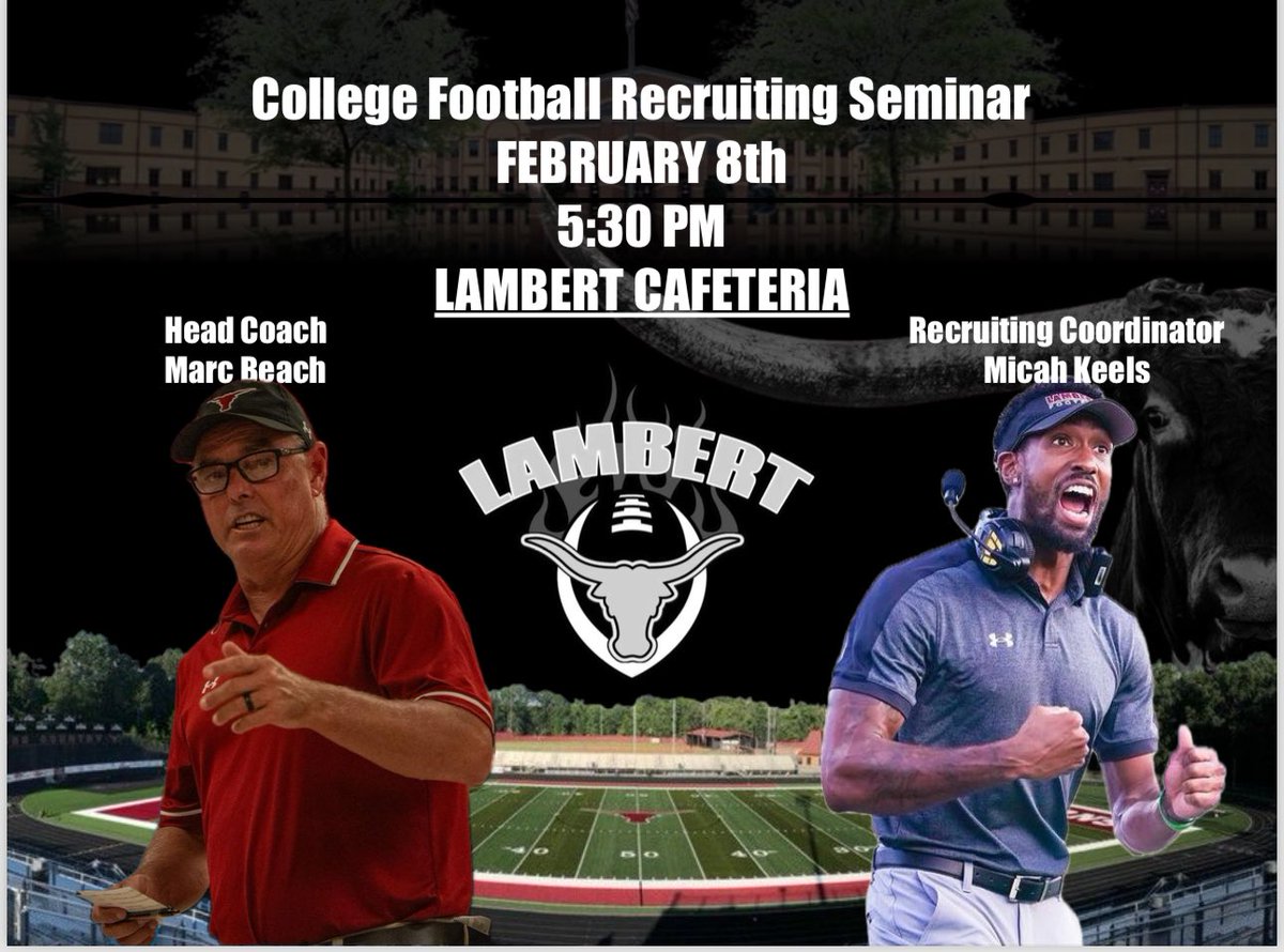 🚨FREE College Recruiting Seminar🚨 Recruitment of HS athletes has evolved, come learn how to stay ahead and give yourself the best chances to suceed. Open to any and all families and athletes! @mtbeach29 @coachkeels4 @RecruitLambert