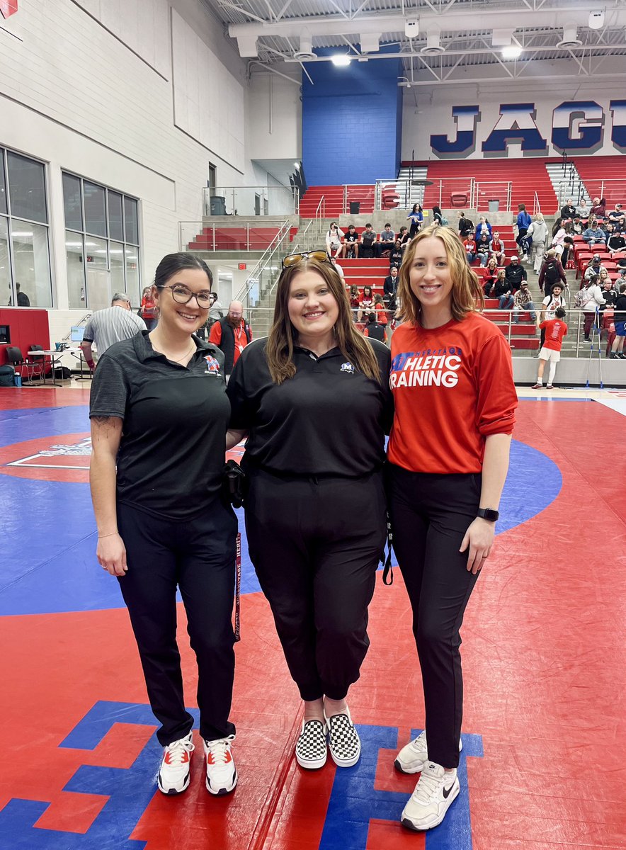 Fun fact 3 out of the 5 MISD Athletic Trainers are female!  
Had a blast covering District Wrestling with these amazing ATs! ⚕️🤼‍♂️🤼‍♀️
#AthleticTrainers