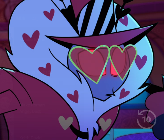 caffeinebzz's tweet photo. VAL IS THANKING GOD FOR HIS LIFE RN #hazbinhotelspoilers https://t.co/mZNNJMSgTA