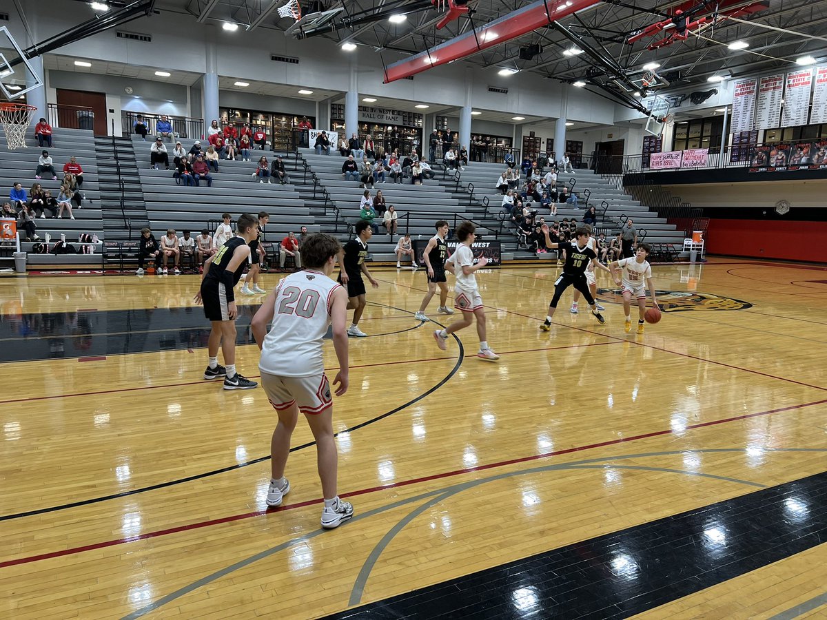 BVWestBoysBball's tweet photo. Enjoying a GREAT game between two very good Freshmen teams. Heading into the 4th qtr 39-34.
The Frosh Student Section is bringing the JUICE!
#HaveFunGetBetter https://t.co/vGVBrBuQOt