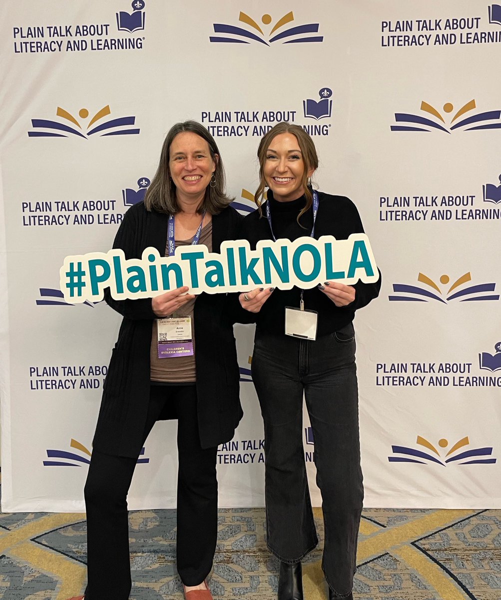 Board President Anne and Board Member Kellyn are repping The Reading League Illinois at #PlainTalkNOLA!