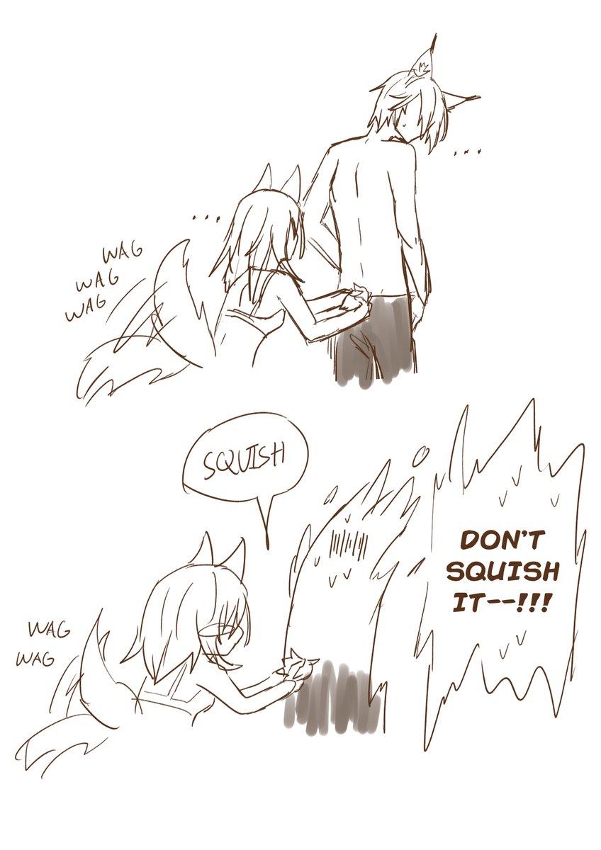 TogusaAugust's tweet photo. projekt red loves her tails, big & small (like phantom's lol)~ his tail is so cute & floofy I WANNA SQUISH IT βπ #phantomred #Arknights https://t.co/SUI4y8FgoX