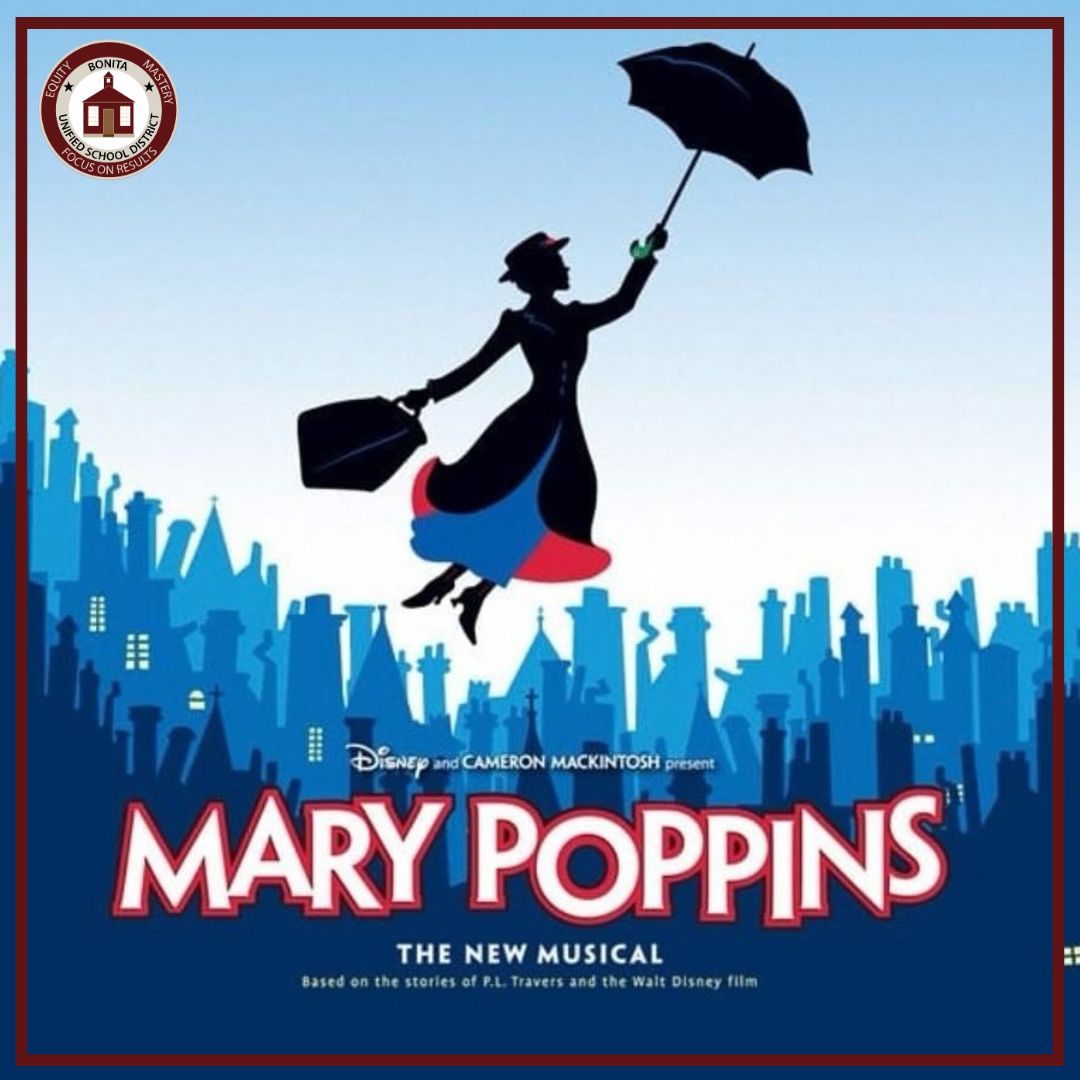 The San Dimas High School Drama Club is staging a production of "Mary Poppins," featuring more than 100 TK to 12th-grade students from 9 Bonita Unified schools! There will be six shows from February 9 to 11; to purchase tickets, visit bonitacenterforthearts.com!