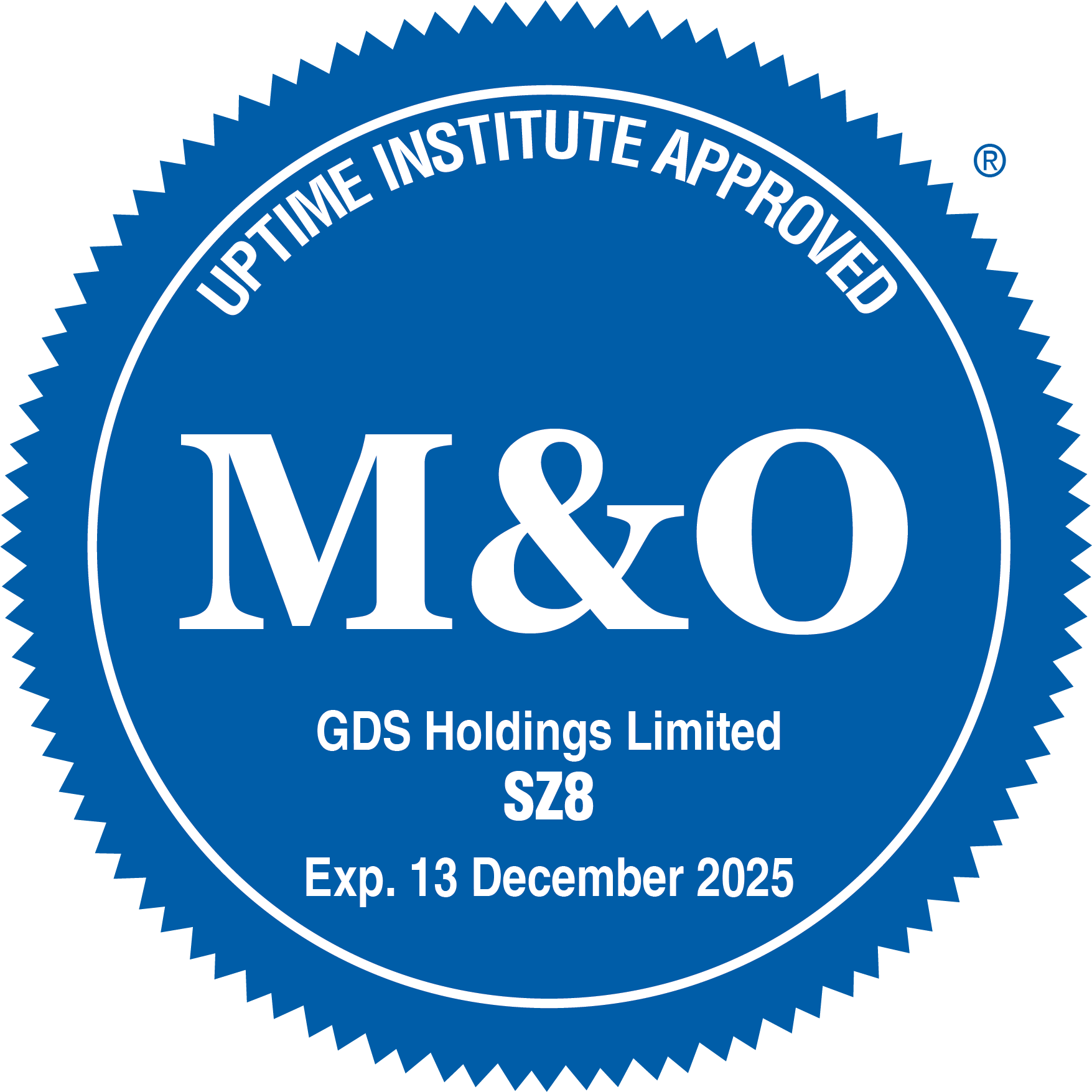 Uptime Institute on X: Uptime extends its congratulations to  @GDSHoldingsLtd for earning the Management & Operations (M&O) Stamp of  Approval for their SZ8 data center. The M&O award recognizes data center  teams