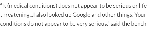 Mugilan__C's tweet photo. Justice Bela Thirvedi "googled" about medical condition to decide on a bail application. #justsaying https://t.co/17pdz2ijLW