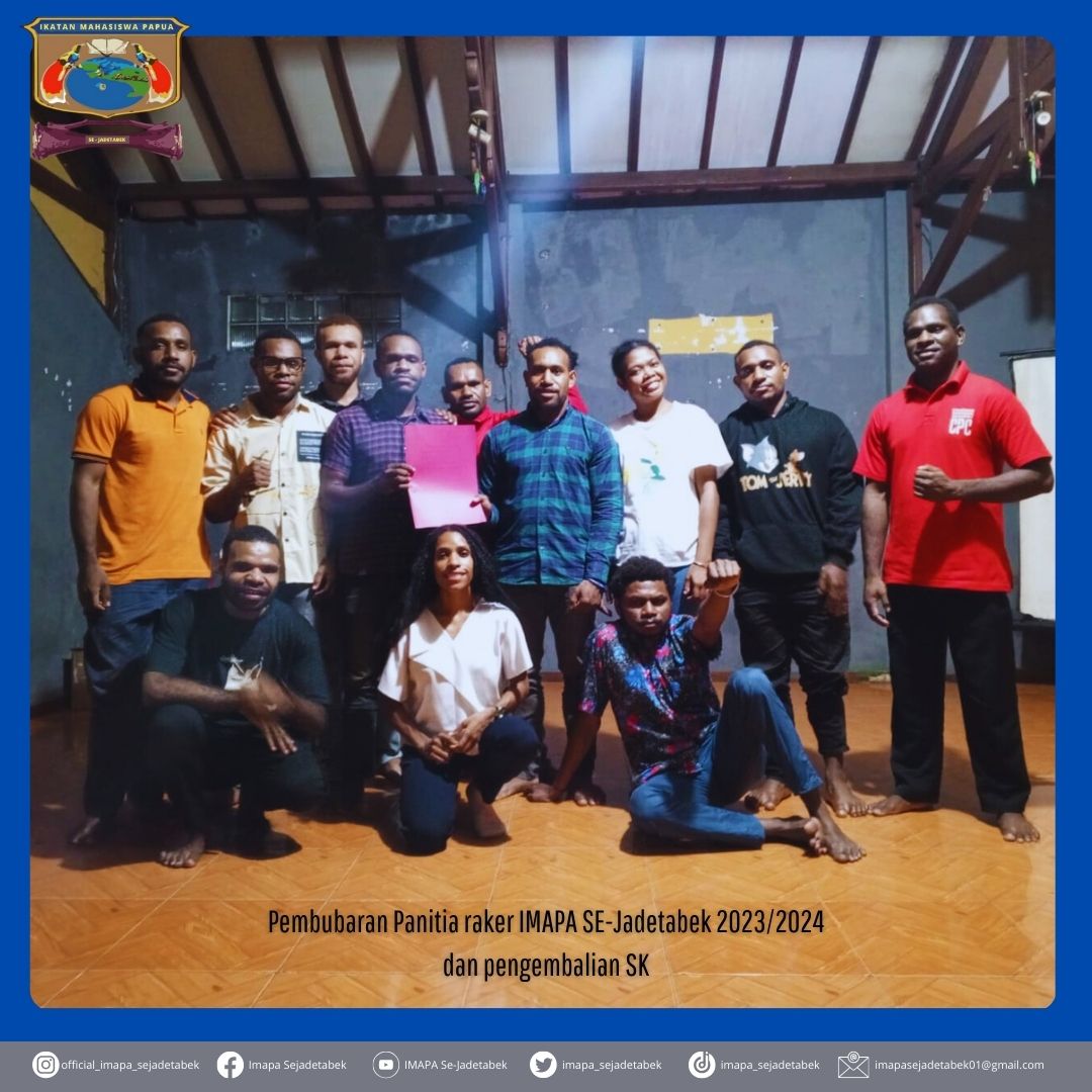 ImapaS41025's tweet photo. Pembubaran Panitia Rapat Kerja (RAKER) Ikatan Masasiswa Papua (IMAPA) Se-Jadetabek https://t.co/uE0FjW08Yf