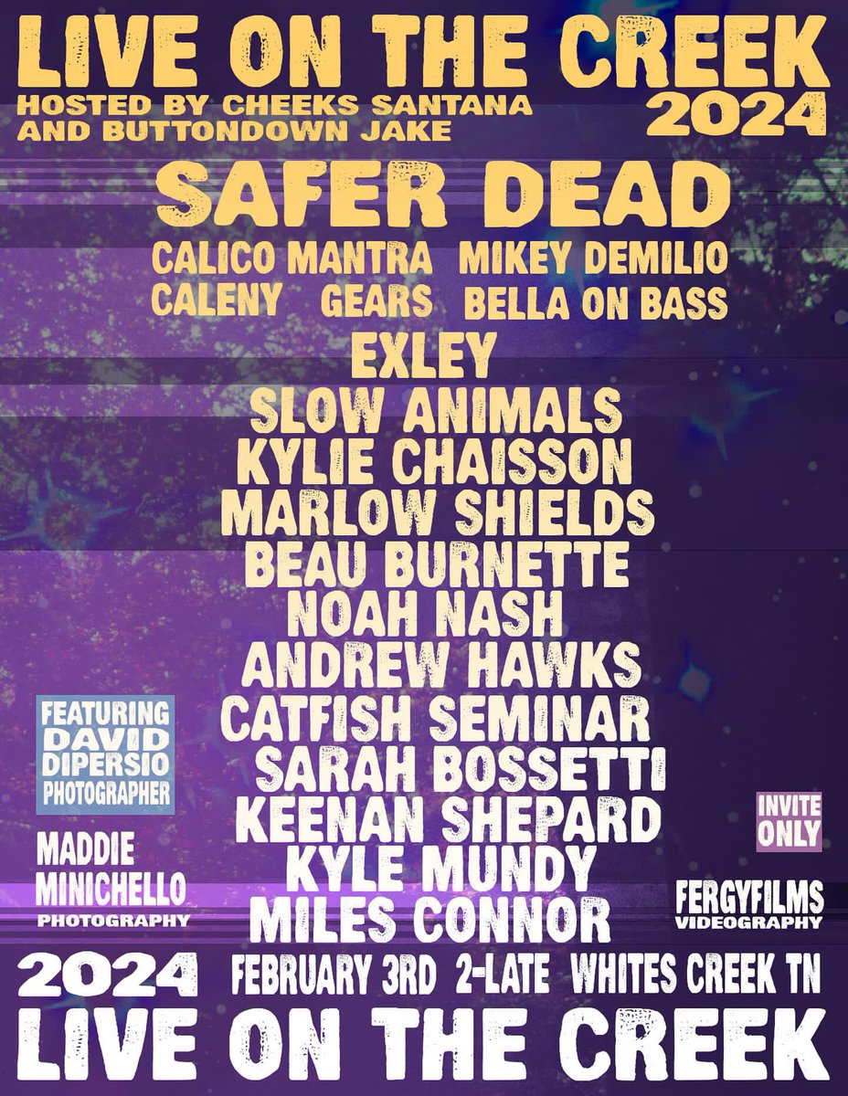 saferdead's tweet photo. This Saturday we headline Live On The Creek 2024. We are thrilled to be playing alongside these bands. This event is invite only, so message us for the address. 🍻 https://t.co/hxuyTQoxRs