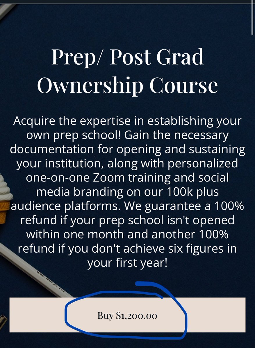 chriscfore's tweet photo. You too can start a Scam School, errrr, I mean Prep School for just $1,200. #scamU https://t.co/ciQ56NJLwU
