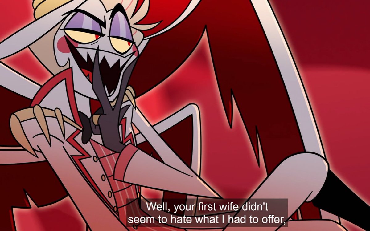 Mercurial_Missy's tweet image. #HazbinHotelSpoilers #HazbinHotelLucifer
*spits out drink* LMAO