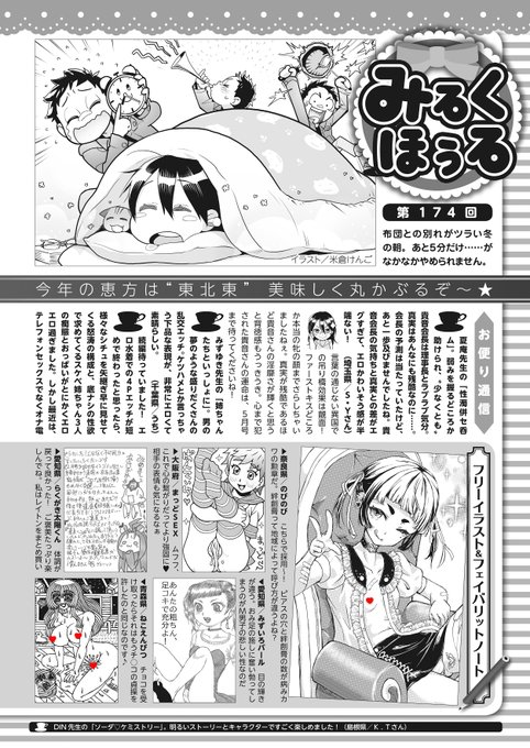 【お便り募集中!】
コミックホットミルクの
読者ページといえば『みるくほぅる』❤️
皆様のお便りを大募集中です!!

作品への感想や、
作家さんへの応援メッセージなどなど、
たくさんのお便りお待ちしております💌 