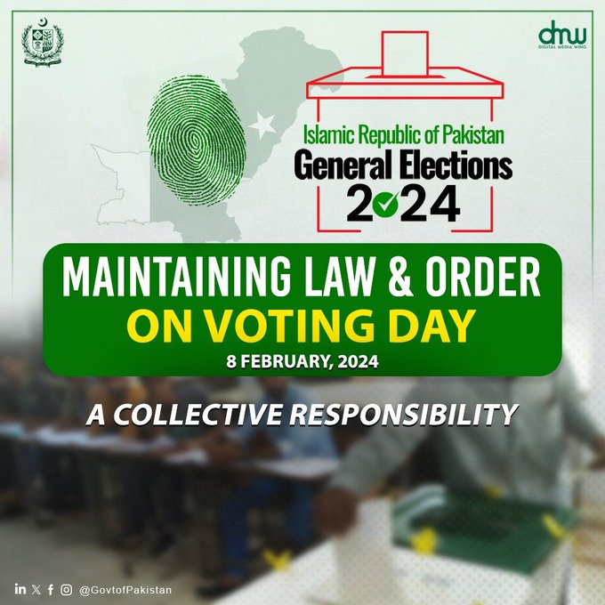 DefendersOfPak_'s tweet photo. Citizens should refrain from arguments, fights, weapons display or any other illegal activity in and around polling stations on voting day, 8 February, 2024
@OfficialDGISPR
@GovtofPakistan 
@GovtofPakistan
#DefendersOfPakistan
#Election2024 
#VoteForPakistan https://t.co/82CW1HnMMT