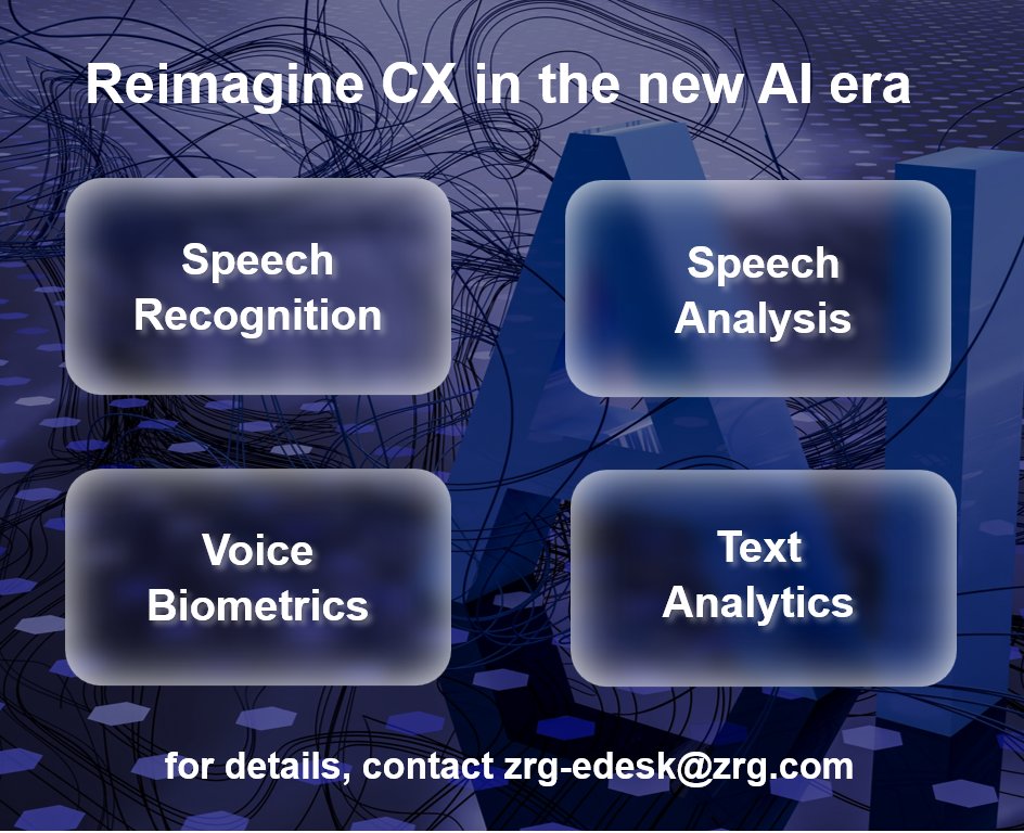 ZRGInt's tweet photo. ZRG is adding newer techniques to bring benefits of AI to our customers. https://t.co/I6W5ZCDle9