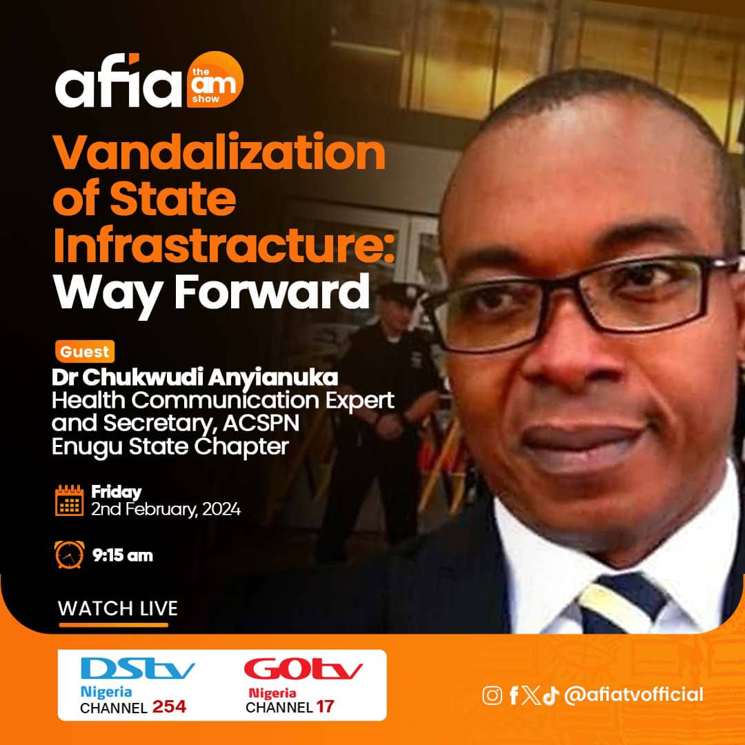 AfiaTvOfficial's tweet photo. From the newspaper review to engaging discussions on issues bothering different parts of the region, stay tuned to the AM Show on AfiaTV.
#AfiaTV #AMShow #Dstv254 #GoTv17 #Enugu #Nigeria #SouthEastNigeria https://t.co/0mvWFO6zvu