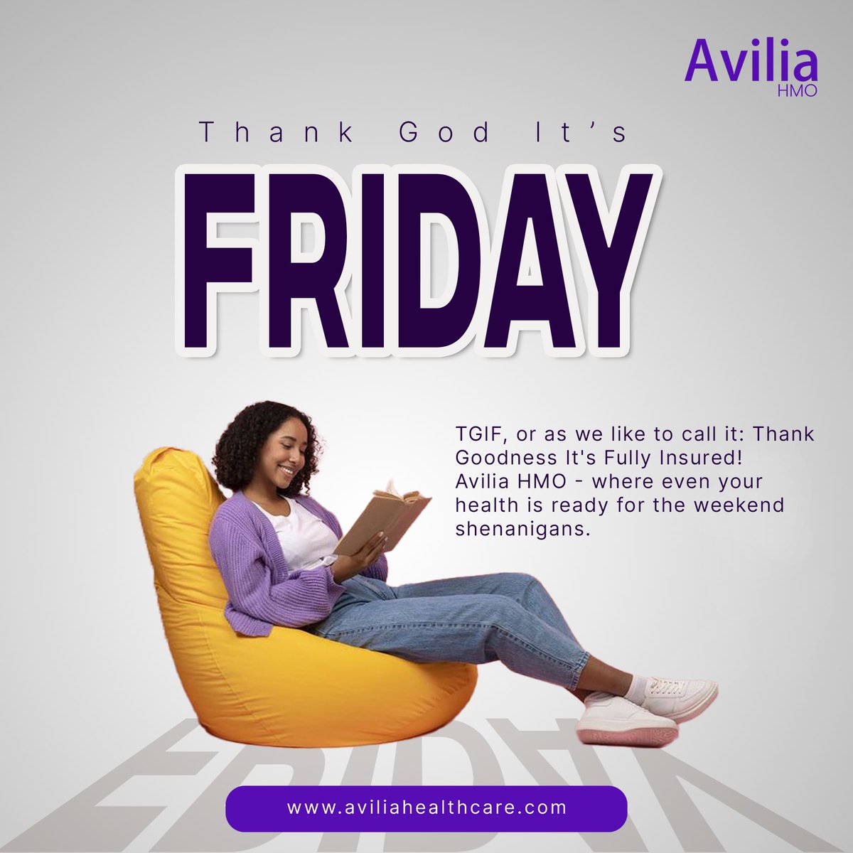 avilia_hmo It's finally Friday, and while we can't promise to cure your weekenditis, we're here to ensure your health is in top shape for all the fun ahead.
#HealthcareNigeria #HMOinNigeria #HealthInsurance
#NigerianHealth
#WellnessWednesday
#HealthCoverage