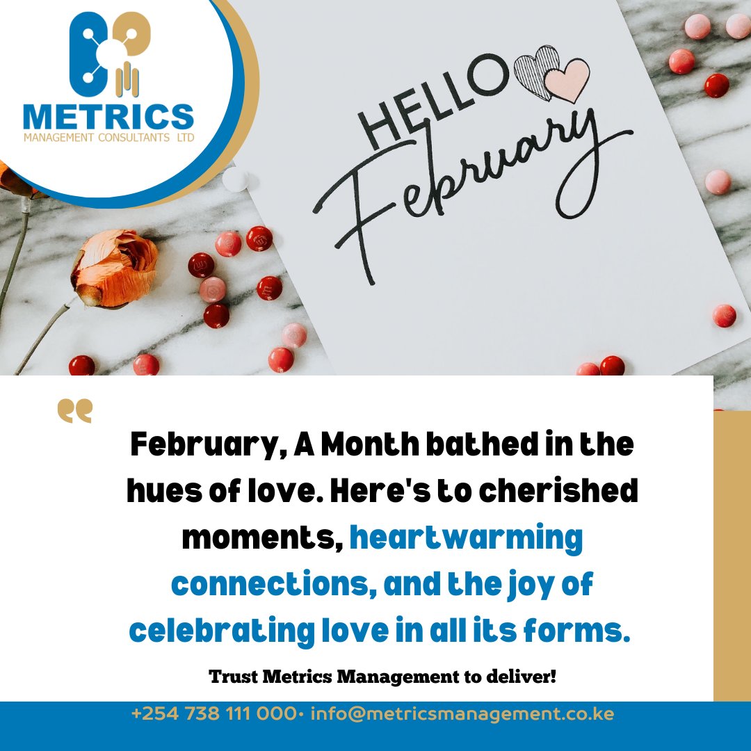 It's time to reflect on the importance of love, compassion, and connection in our lives.
#MonthOfLove #happyfebruary #HR
#HRMatters
#trustmetricsmanagementtodeliver
....
...
...
..
#Embakasi #gasexplosion