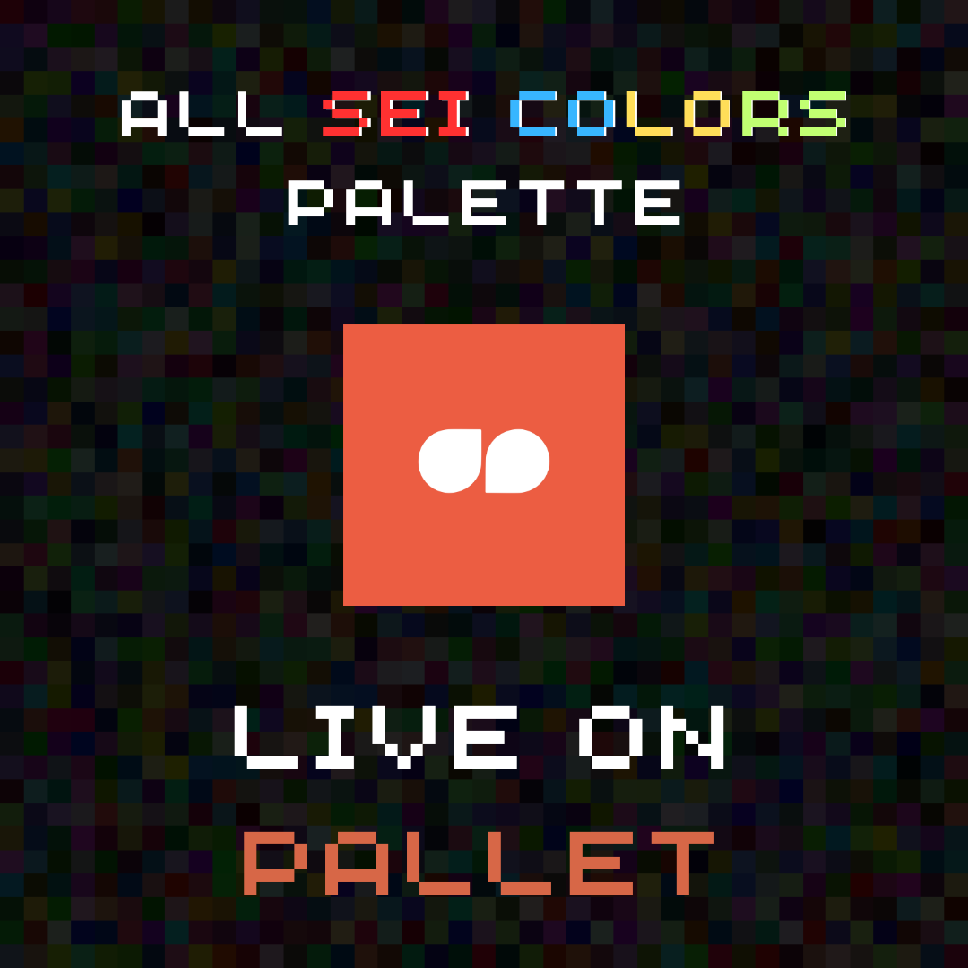 🟥 𝗢𝗻𝗹𝘆 𝟭% 𝗥𝗼𝘆𝗮𝗹𝘁𝘆 | LIVE on Pallet!
🟦10,101 NFTs, We're showcasing the entire spectrum of 16,777,216 colors!

🟧 pallet.exchange/collection/sei…

🟩 Embrace the diversity of a single masterpiece, celebrating our community's spectrum.

#SeiNetwork  #SEI  #SeiNFT