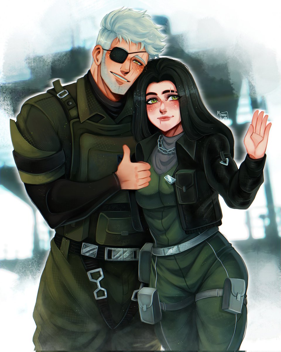 Me and my wife <a href="/HopeLaVeyDoe/">Hope LaVey-Doe Smith.</a> 

Art by @MirokoGoth_er