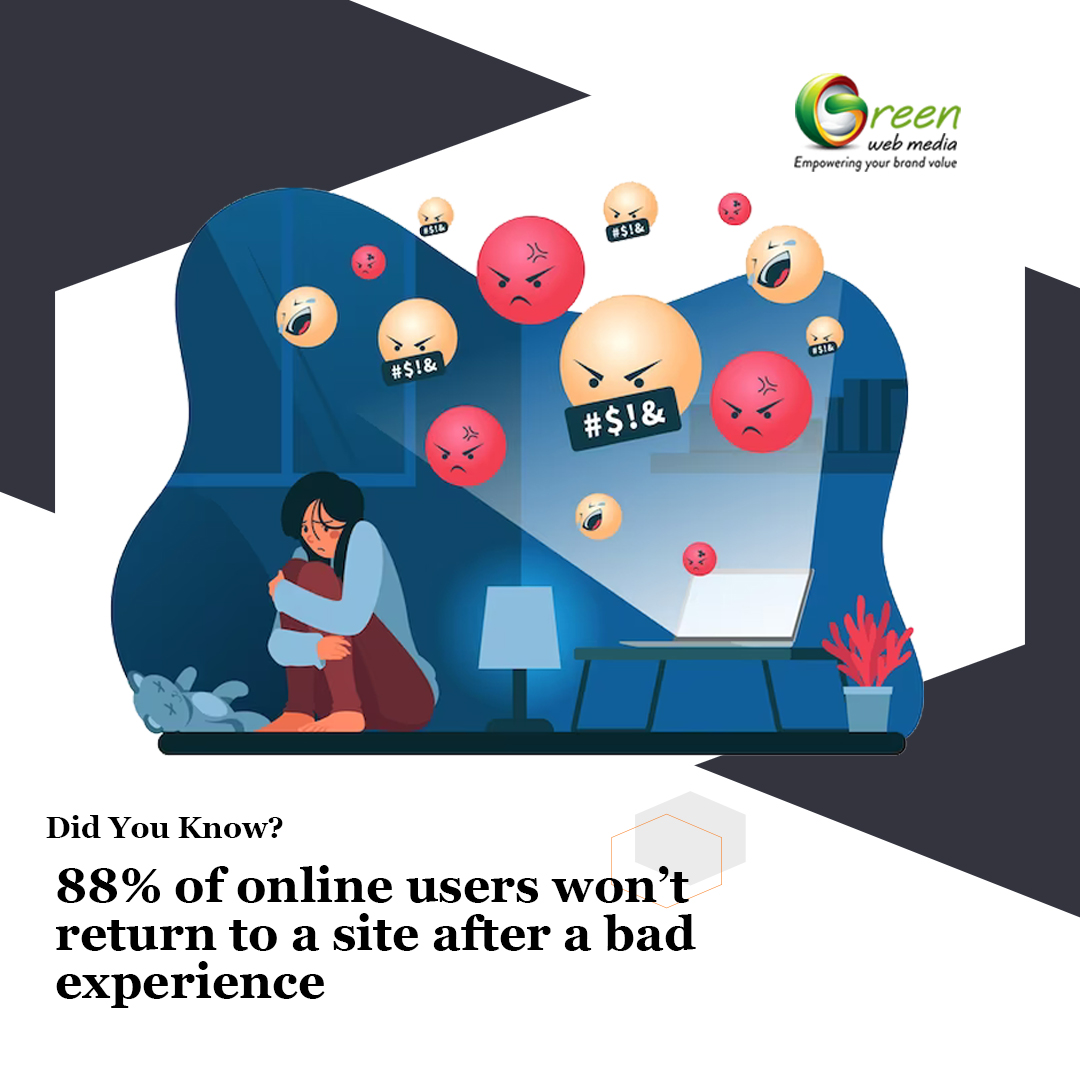 greenwebmedia01's tweet image. Did you know that a whopping 88% of online users won't give your site a second chance after a bad experience? Don't let your hard work go to waste! Invest in a user-friendly & professional website to keep your customers coming back for more.
#Webdesignservice #greenwebmedia