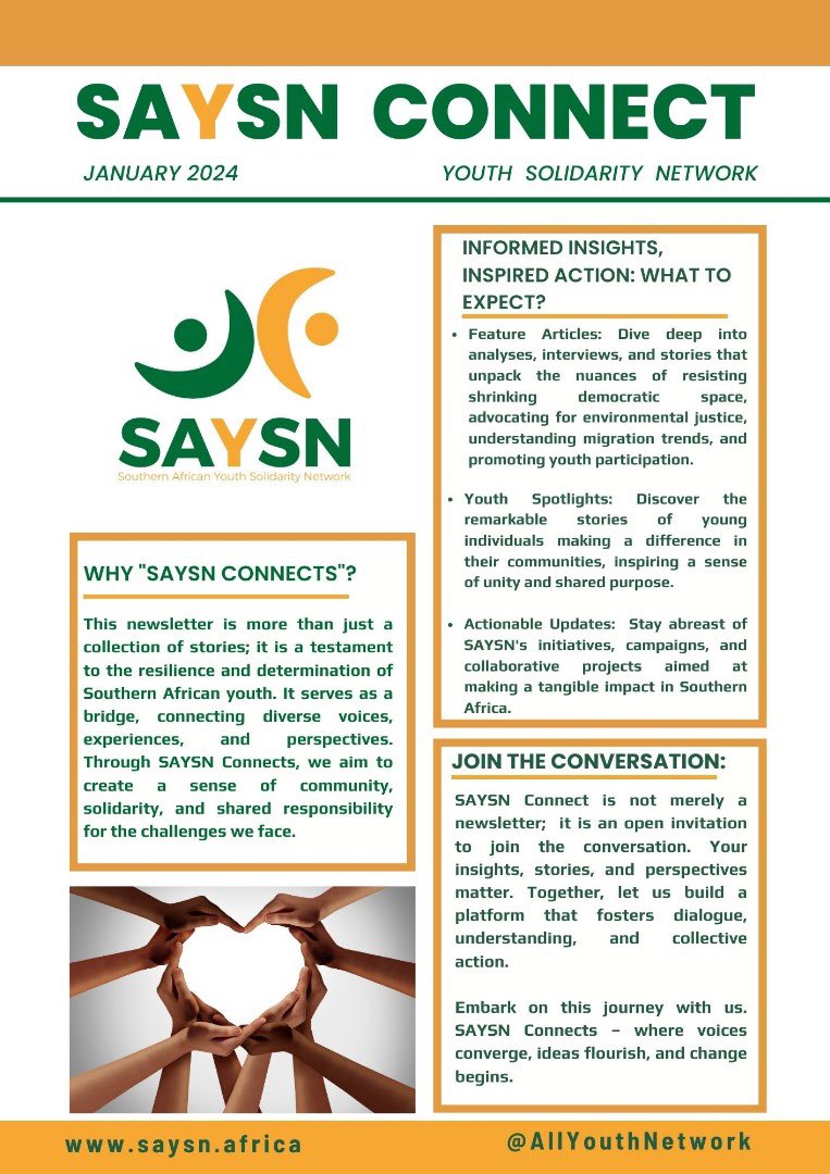 🌐 Exciting News! 🚀 Introducing SAYSN Connects, our monthly newsletter at the heart of the network📰 Stay tuned for insights, stories, and updates that connect us all. 🤝 Empowering youth, fostering connections. Subscribe now for a monthly dose of inspiration! #SAYSNConnects