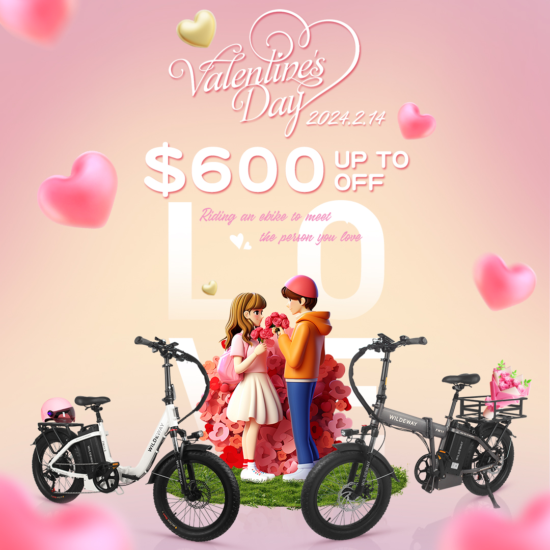 Happy Valentine's Day! 💕 Nothing beats the thrill of riding an e-bike to meet the one you love. 🚲💖
#wildewayebike #valentinesday2024  #ridewithlove #ebike #ValentinesDay #valentinesdaygift