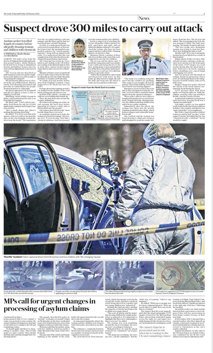 johnalexwilly's tweet photo. Abdul Ezedi was a failed asylum seeker who travelled 300 miles before carrying out ‘chemical attack’ https://t.co/Mxbz0oG3v9