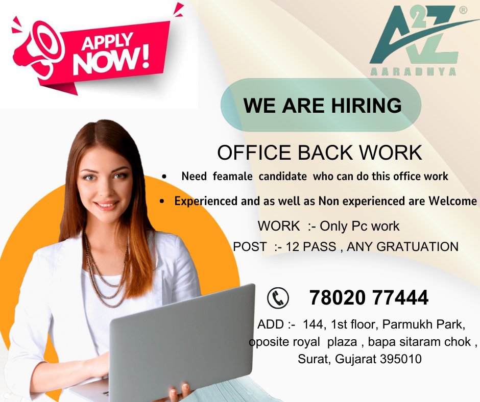 A2zAaradhya's tweet image. Ecommerce Specialist at A2z aaradhya
Visit  our website :-  a2z-aaradhya.com
#a2zaaradhya
#backofficework
#officework
#HiringNow