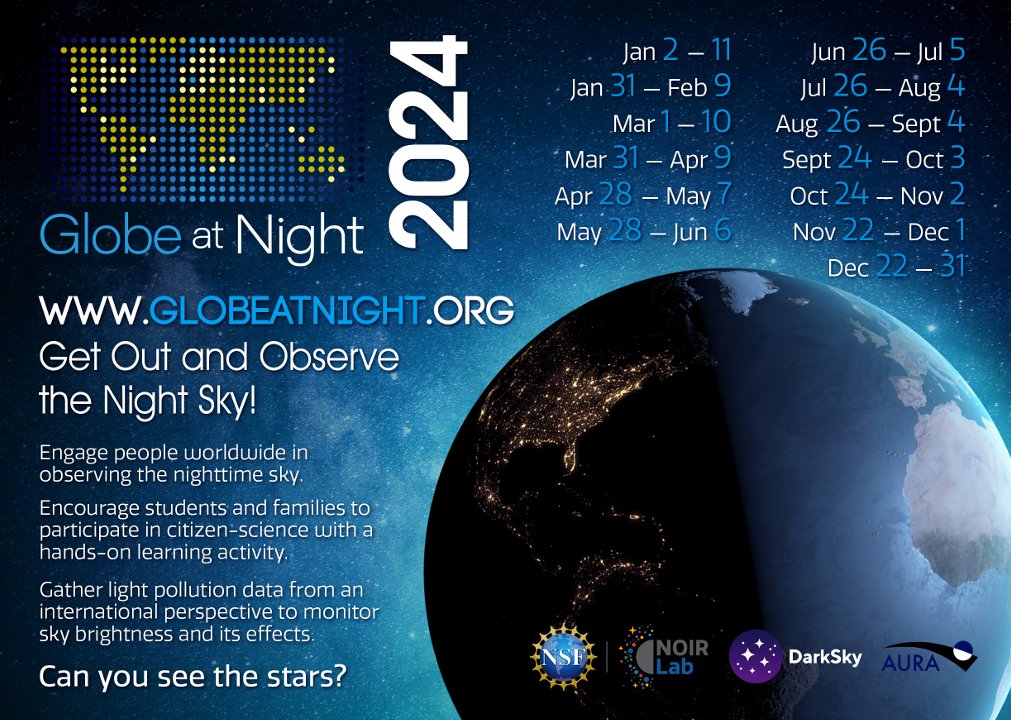 RoseCityAstro's tweet photo. Contribute to Citizen Science!

Now is the time to go outside and contribute to help assess night sky quality relative to levels of light pollution. It takes less than 5 minutes to participate, and you get to go outside and see stars.

Learn more: https://t.co/uCSfLyDWet https://t.co/1lUXEbjHck