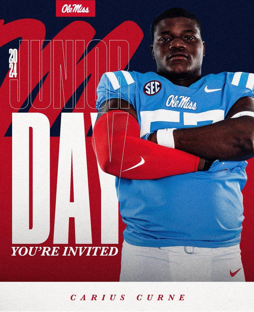 CurneCarius's tweet photo. Excited to get to Oxford this weekend! @OleMissFB https://t.co/P3DYMwoRoW