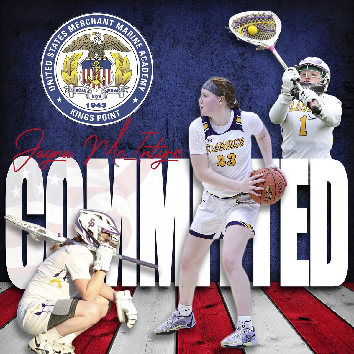 JaynaMcIntyre11's tweet photo. I am honored to announce my appointment to the United States Merchant Marine Academy in Kings Point, NY, to pursue my academic and athletic careerโ๏ธ!! #rollmariners #againstallodds https://t.co/oyHBJo3LMP