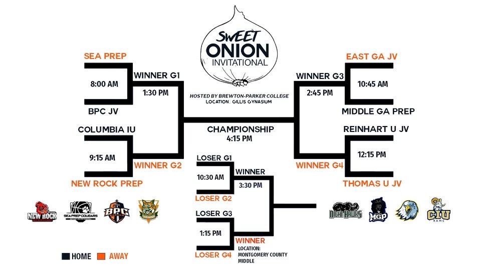 It’s tournament season! Our first one will be tomorrow at Brewton Parker College for the Sweet Onion Invitational. 

Game 1 at 10:45am. 

#MGP