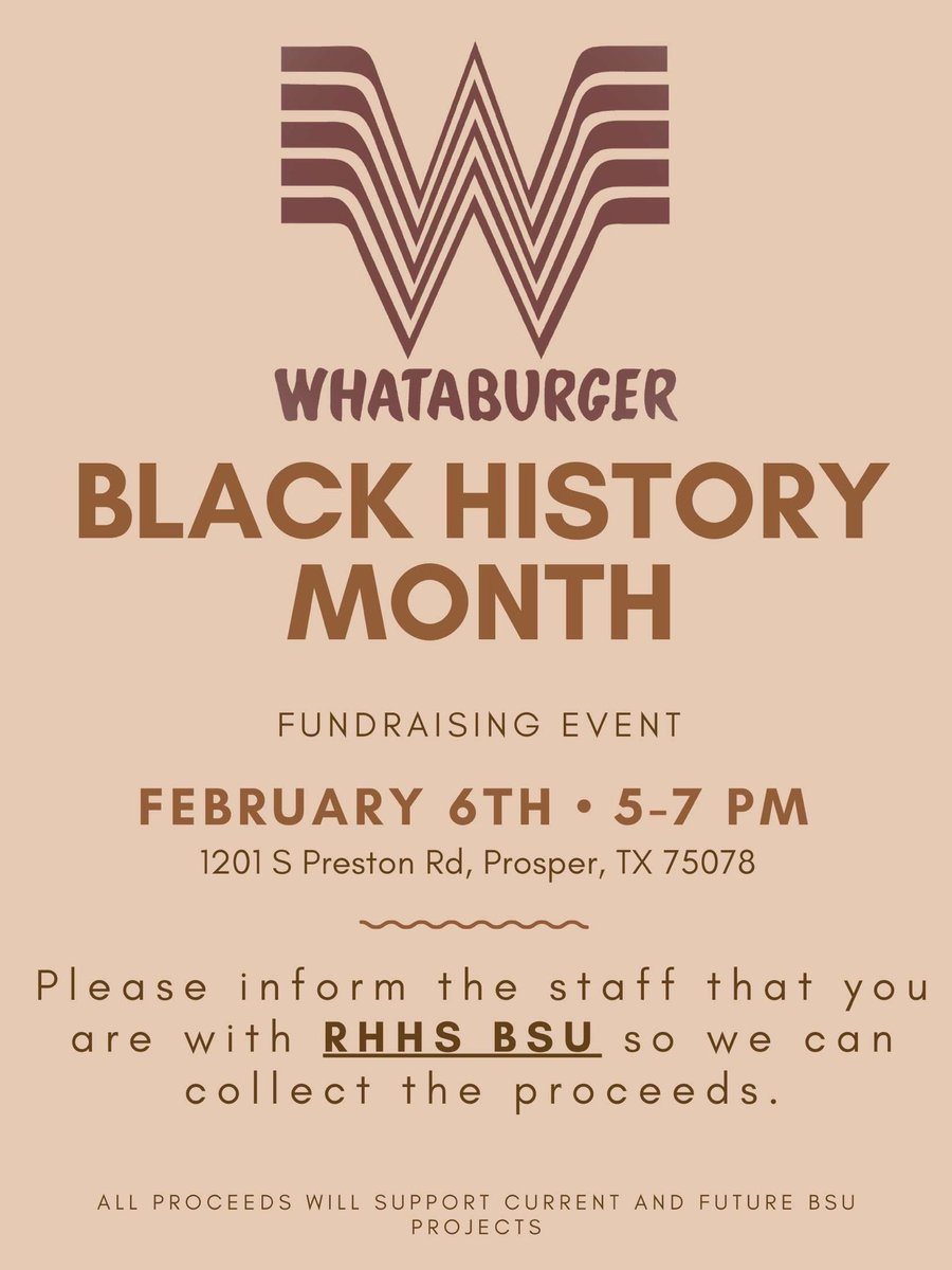 Let’s help out Rockhill BSU at Whataburger on February 6th 🩵 <a href="/RockHillBSU/">Black Student Union</a>