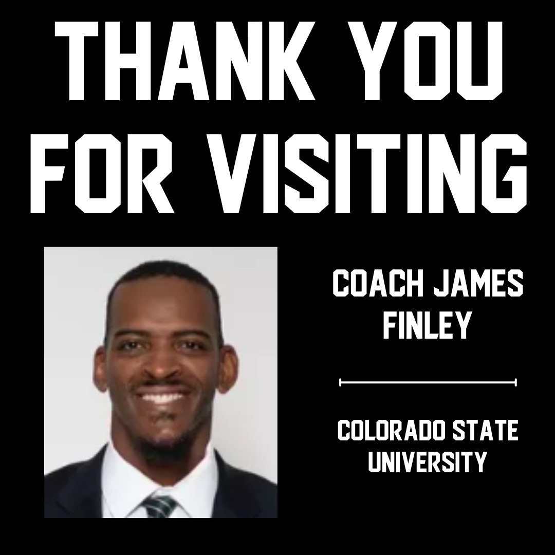Huge thank you to Coach Finley from @CSUFootball for visiting!
