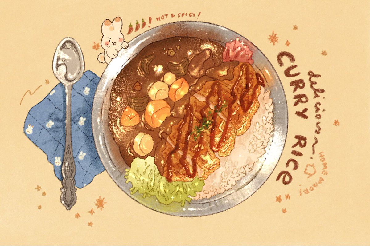 bestrollever's tweet photo. ✨ ingredients-> curry rice🍛✨ 

Some might argue that curry rice is a summer food, but I want to eat a hot plate of curry rice to warm myself up right now… 😌 with a big piece of tonkatsu! ! https://t.co/xWeFecZARW