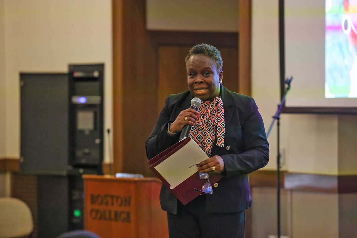 BostonCollege's tweet photo. The @BC_BAIC hosted the annual Black History Month opening ceremony, featuring poet Michael Warrior Bonds. 

More Photos: https://t.co/o1Vl2ss3gG https://t.co/cyXrM1jtLg