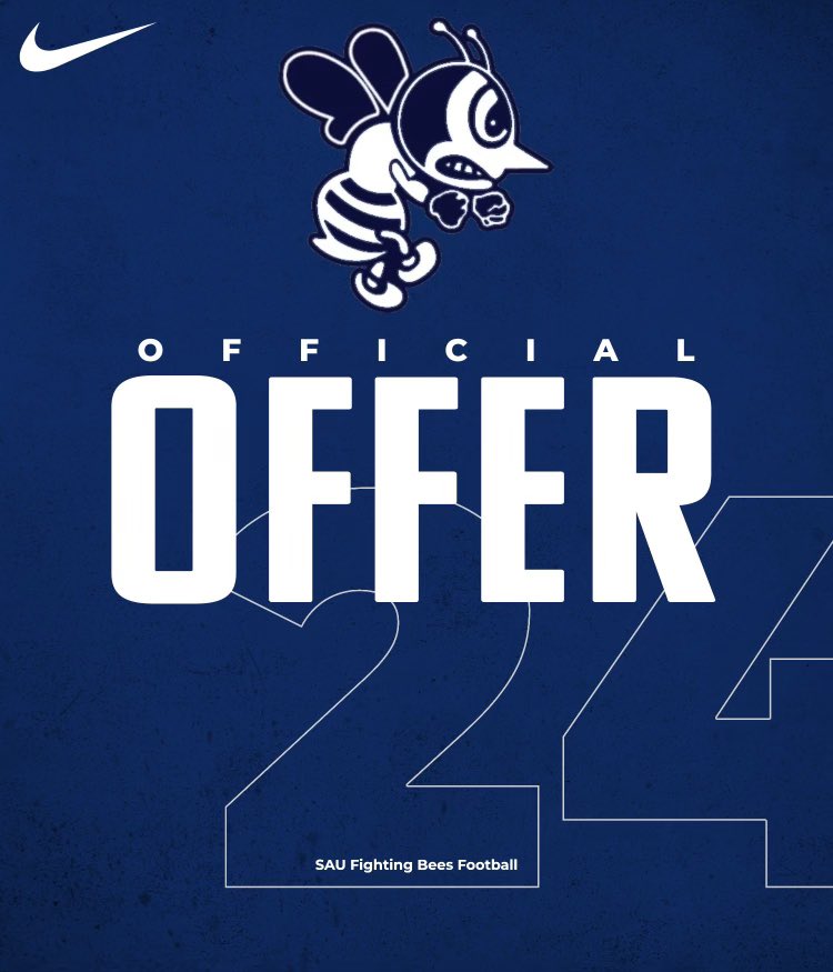 After a great talk with <a href="/CoachBarhorst/">Nick Barhorst</a> I’m blessed to say I have received a official offer to St. Ambrose University ! Thank you for believing in me. <a href="/FightingBeesFB/">St. Ambrose Football</a> 
@MackhouseFb <a href="/BrandonHuffman/">Brandon Huffman</a> <a href="/adamgorney/">Adam Gorney</a> <a href="/MLUYFI/">Making Lives Unique Youth Foundation, Inc</a> 
#BringTheSting
#GoBees