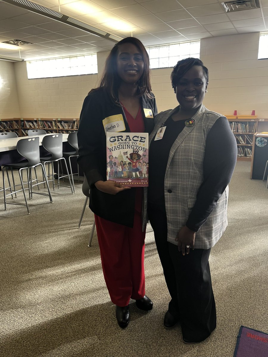 Today my heart fluttered as I stepped back into a third-grade classroom to read to the students at Fairview Elementary School. 

Thank you to Principal Fuller and the Fairview Family for hosting this amazing event to kick off Black History Month! 

Book:“Grace Goes To Washington”