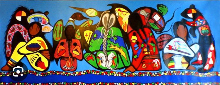 Learn Anishinaabemowin / ᐊᓂᔑᓈᐯᒧᐎᓐ (Ojibwe) with me. 

 #ojibwephraseoftheday

The word dodem is your clan & means 'the heart or core of a person.”

Artist: zhaawanart.blogspot.com/2014/08/doodem…