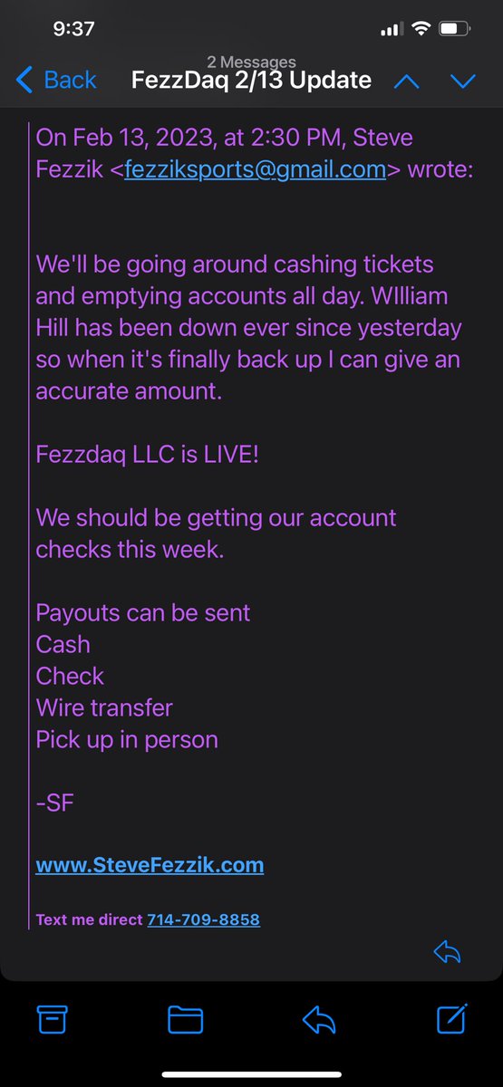 fistbumpcards's tweet photo. @bosspicks225254 Wondering when I’m getting my payout from this fake Steve Fezzik guy… https://t.co/zmdpAJNEka